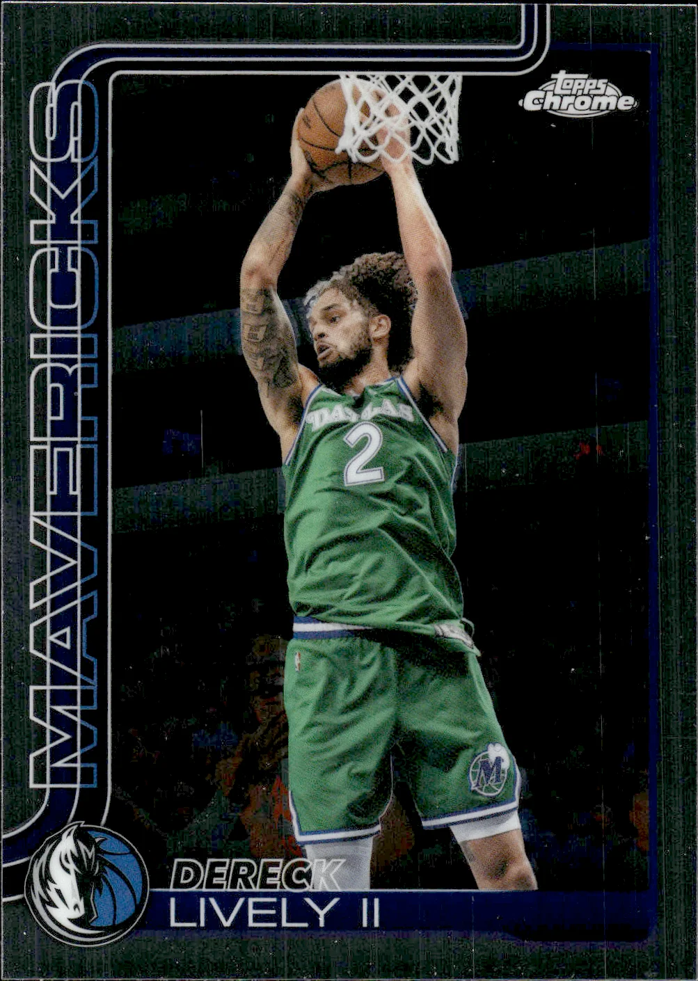 Dereck Lively II #116 2025 Topps Chrome Update Basketball basketball card - Front