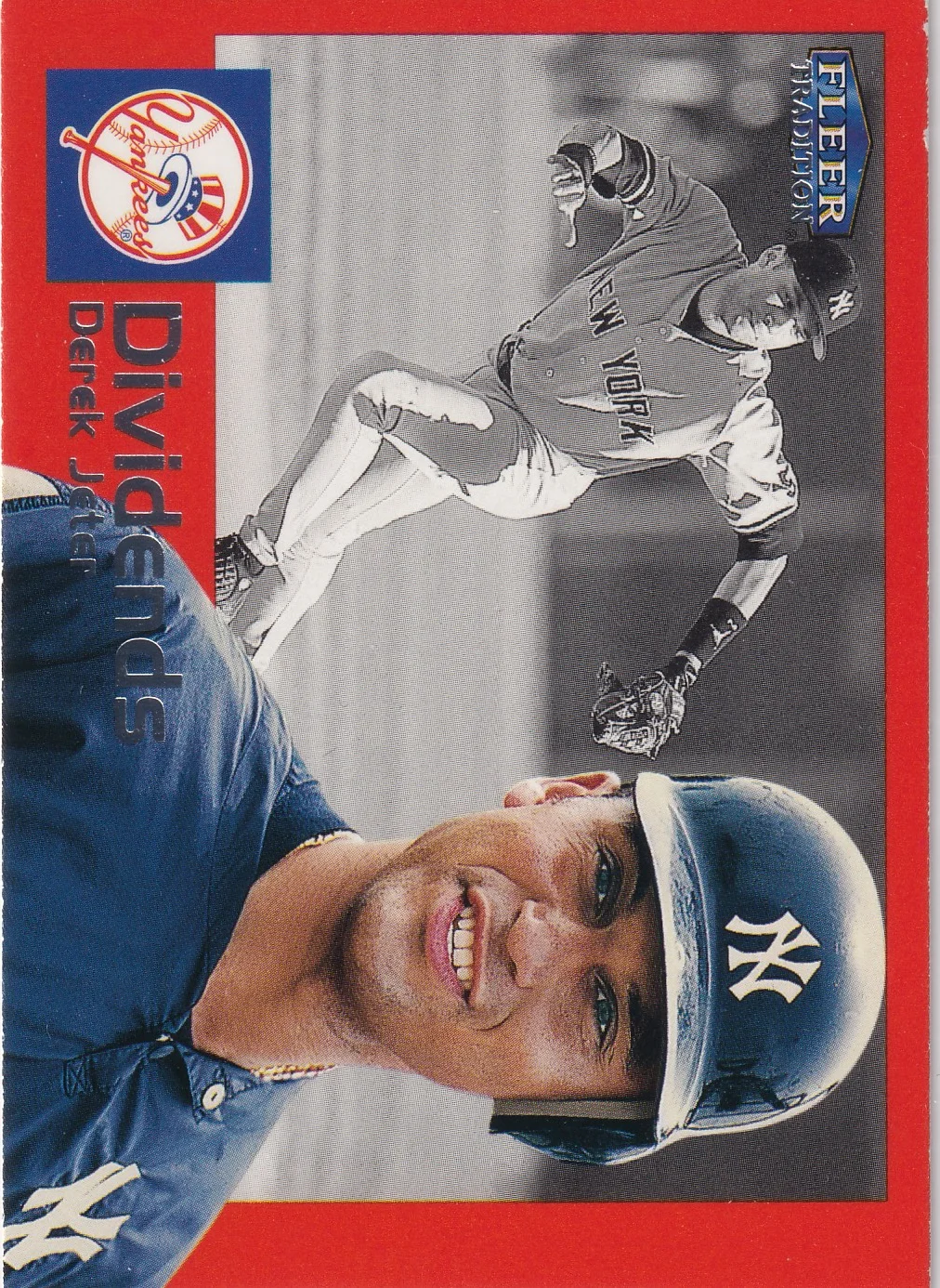 Derek Jeter 2000 Fleer Tradition #5 D Dividends baseball card - Front