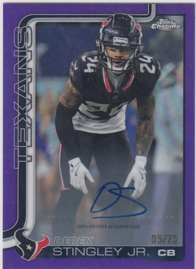 Derek Stingley Jr. 2025 Topps Chrome Football card