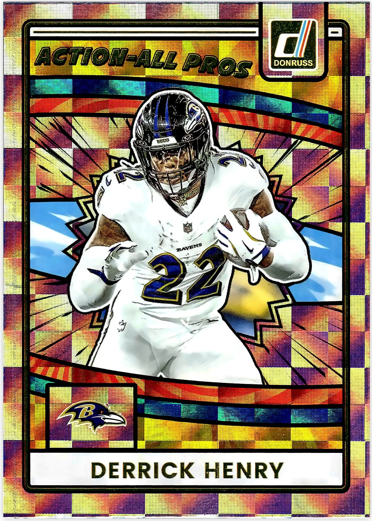 Derrick Henry 2025 Donruss #AAP-DHE Action-All Pros football card - Front