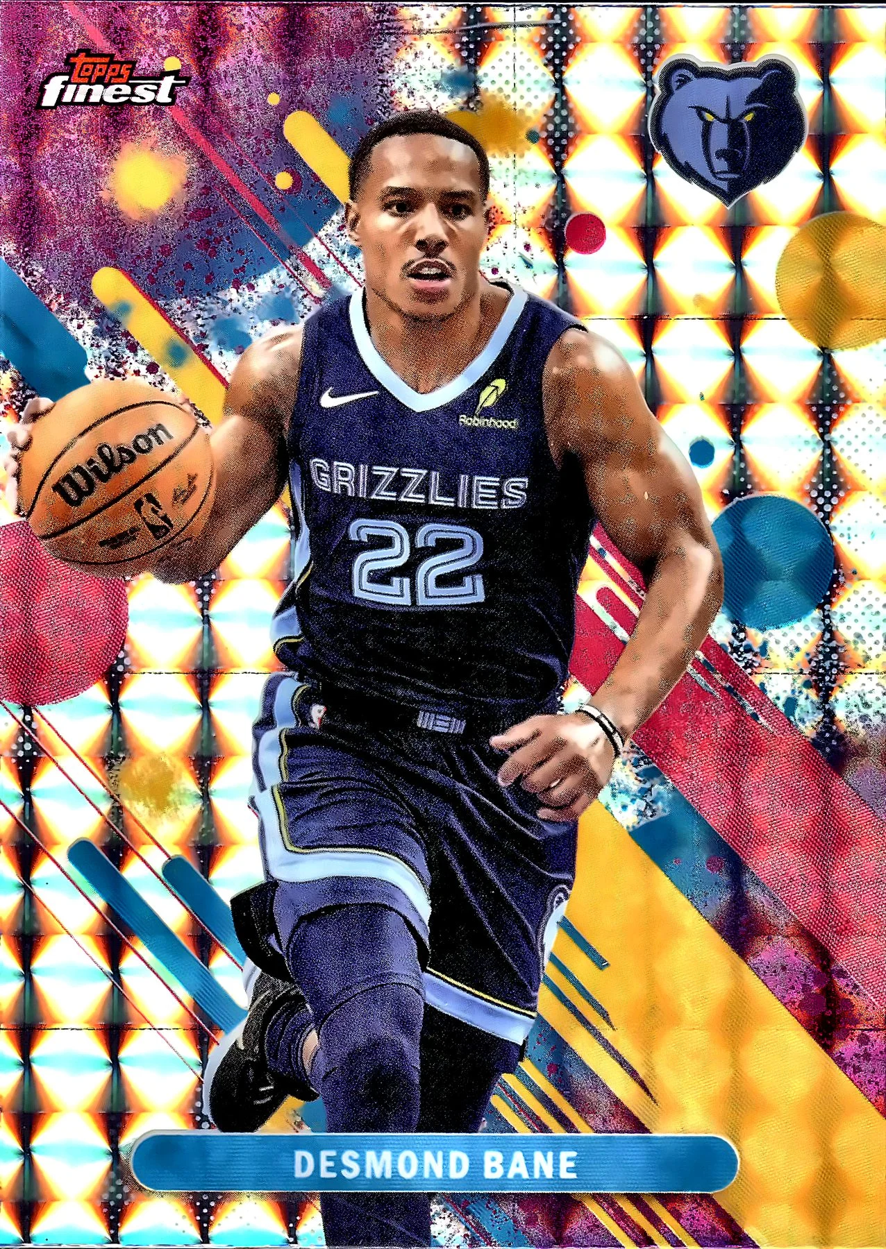 Desmond Bane 2025-26 Finest #95 Geometric Refractor basketball card - Front