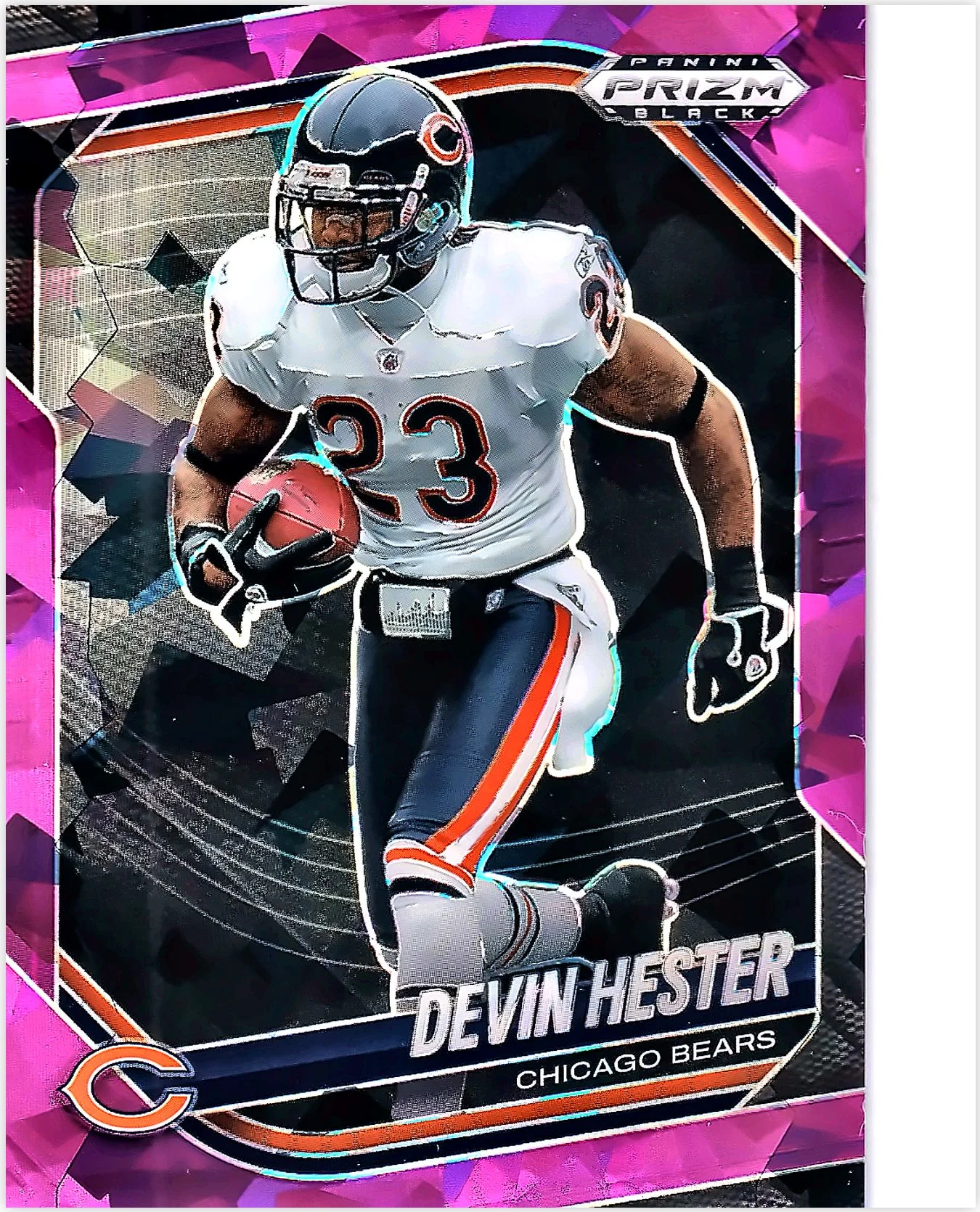 Devin Hester 2025 Panini Prizm Black #21 Prizms Purple Ice football card - Front