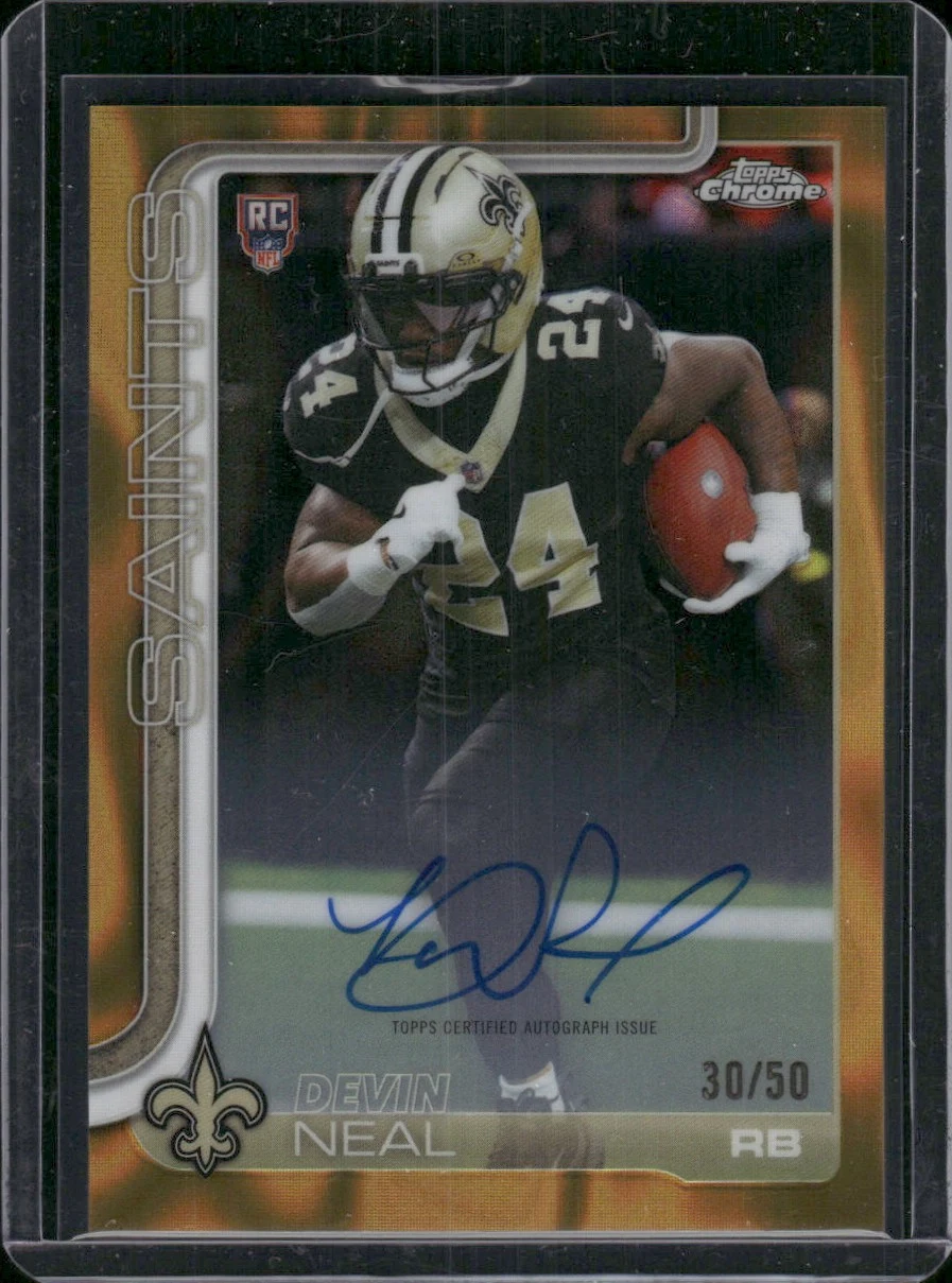 Devin Neal 2025 Topps Chrome Football card