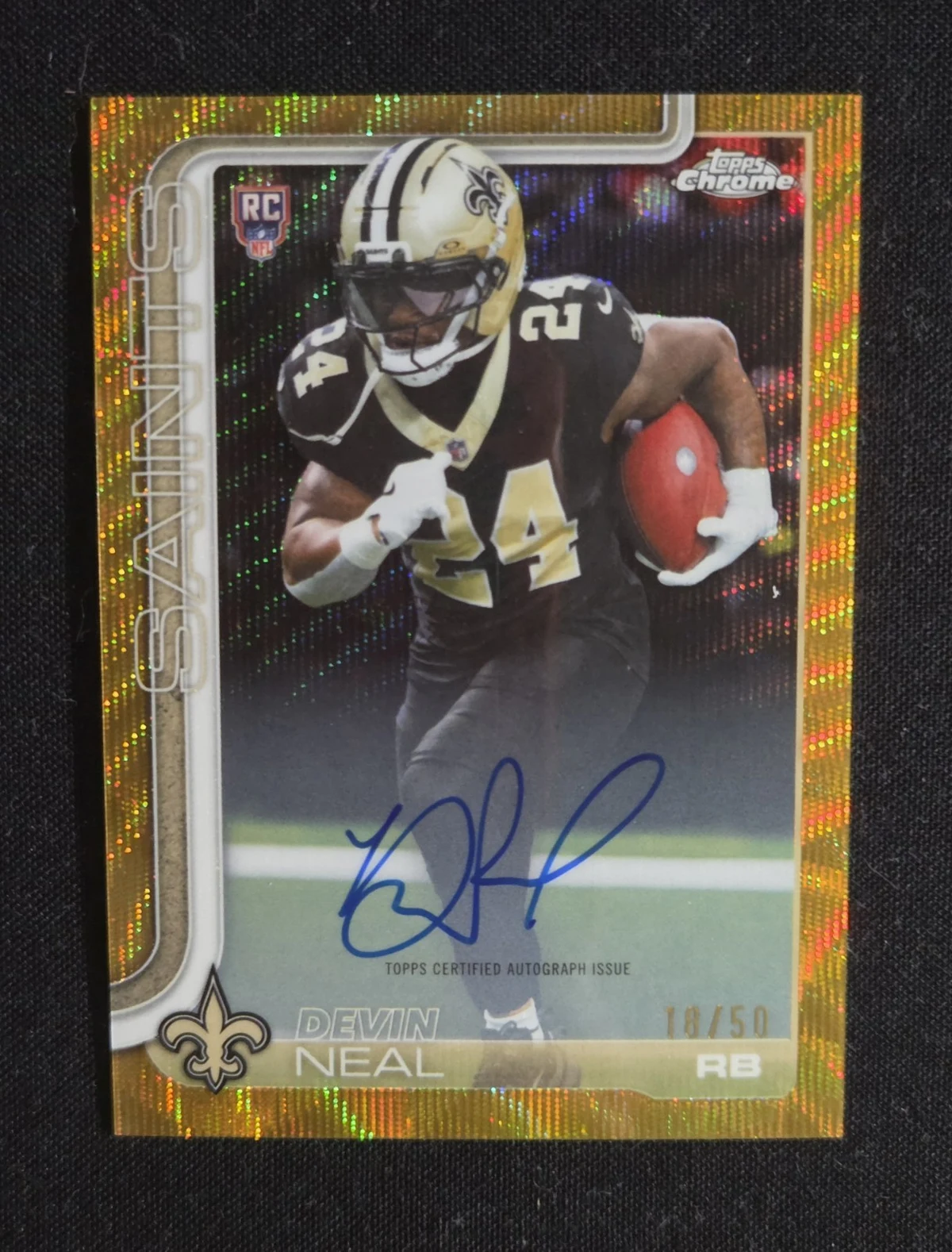 Devin Neal 2025 Topps Chrome Football card