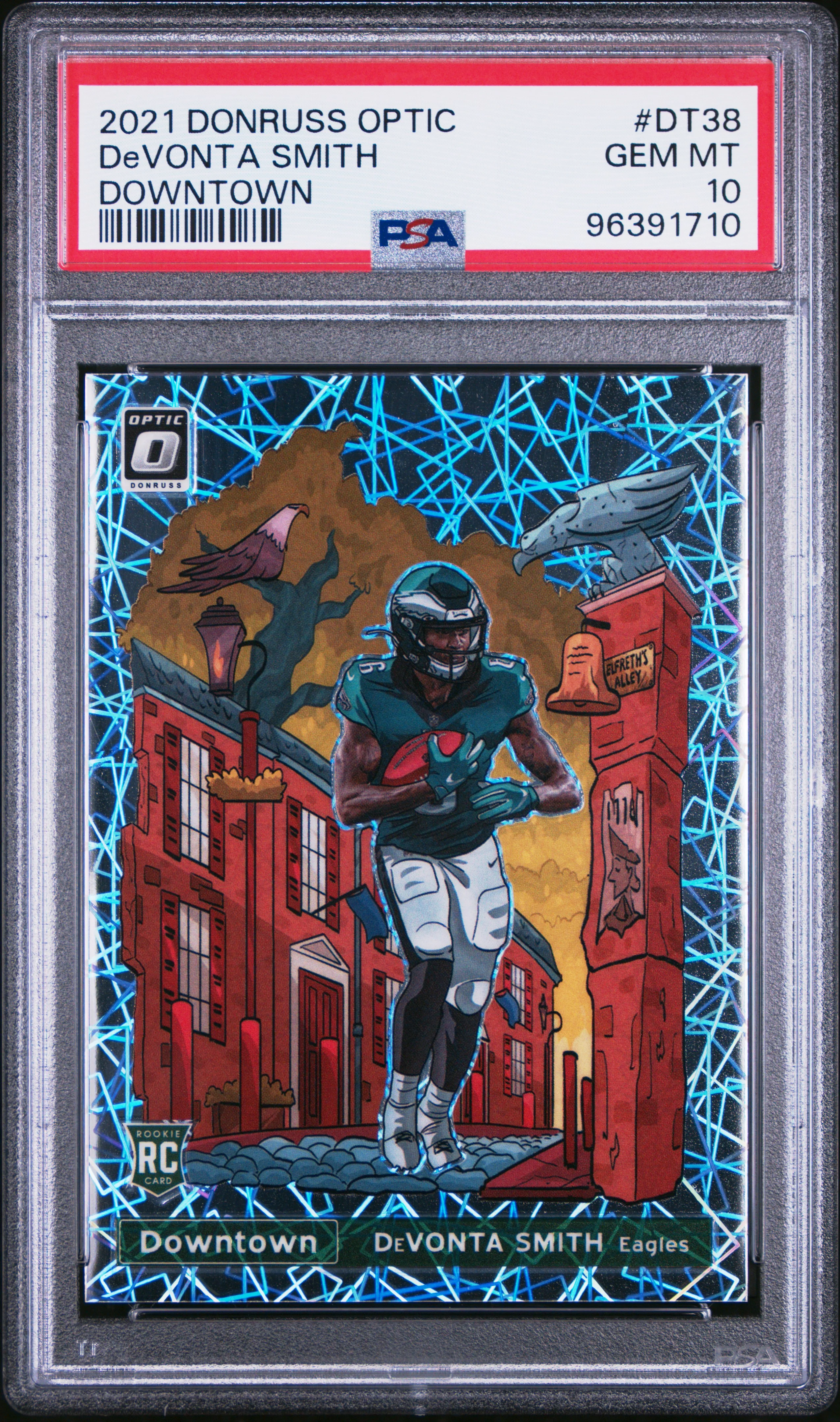 Devonta Smith 2021 Panini Donruss Optic Downtown #DT38 Downtown football card - Front