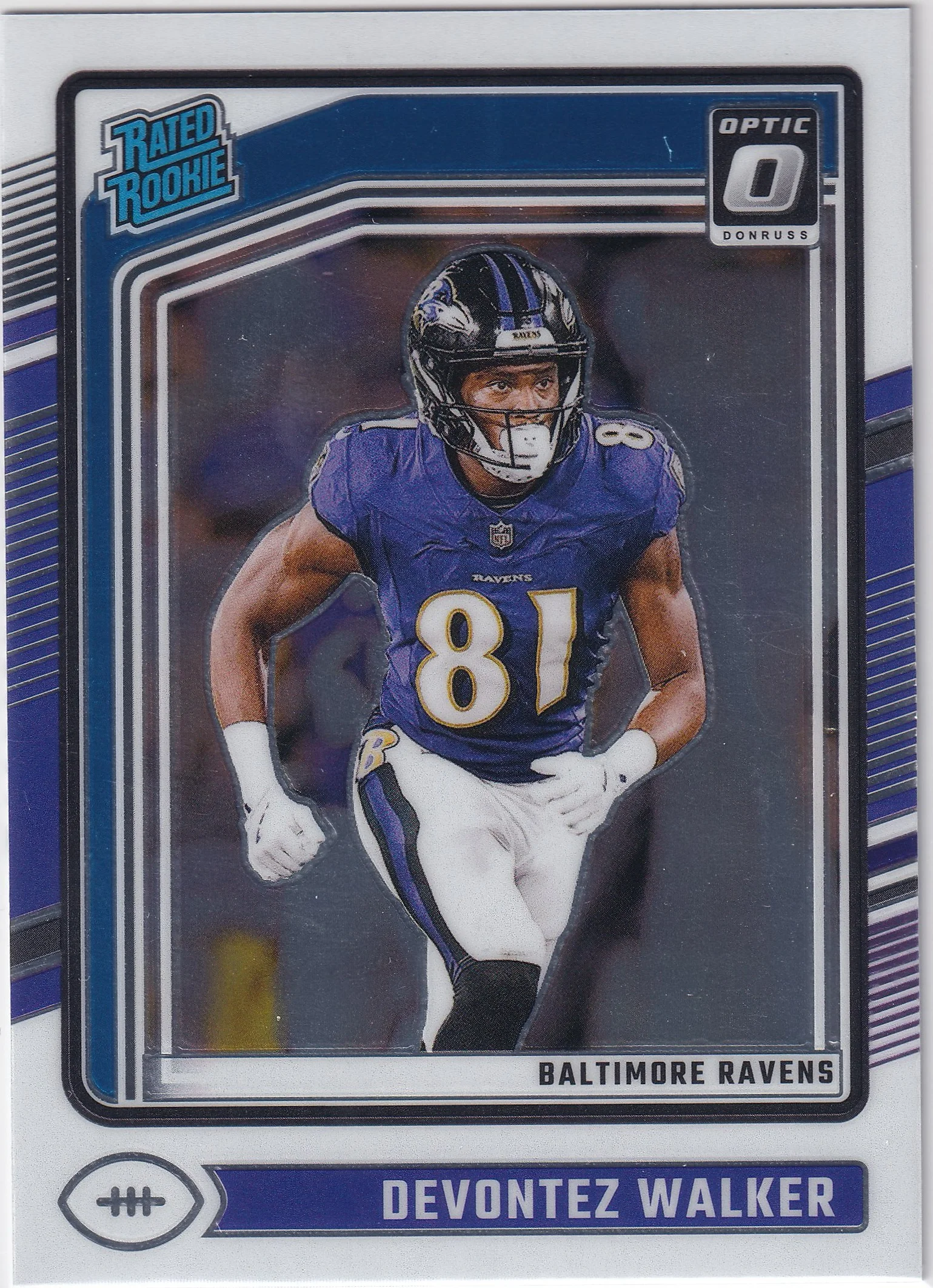 Devontez Walker 2024 Donruss Optic football rookie card - Front