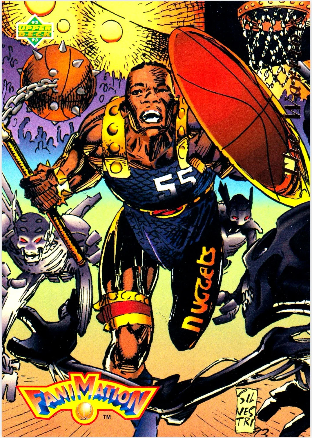 Dikembe Mutombo 1992-93 Upper Deck European (Italian) #89 basketball card - Front