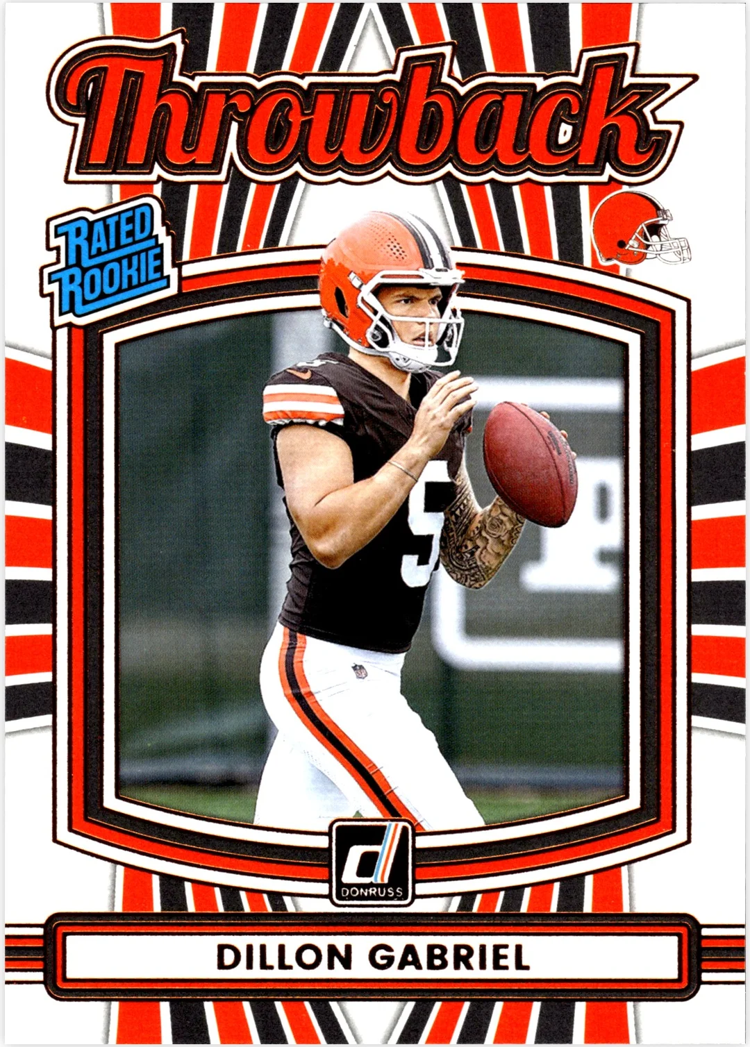 Dillon Gabriel 2025 Donruss #15 Rated Rookies Throwback football rookie card - Front