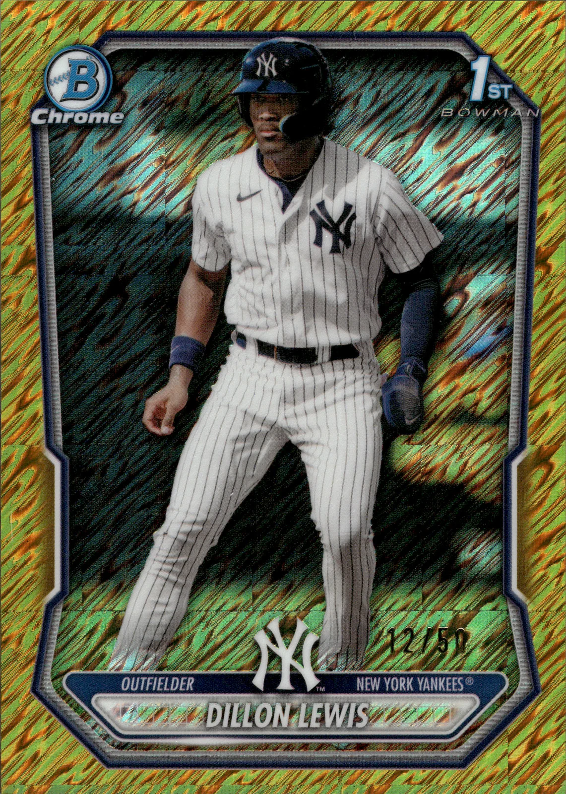 Dillon Lewis #BCP-148 2026 Bowman Chrome Baseball Gold Shimmer Refractor front