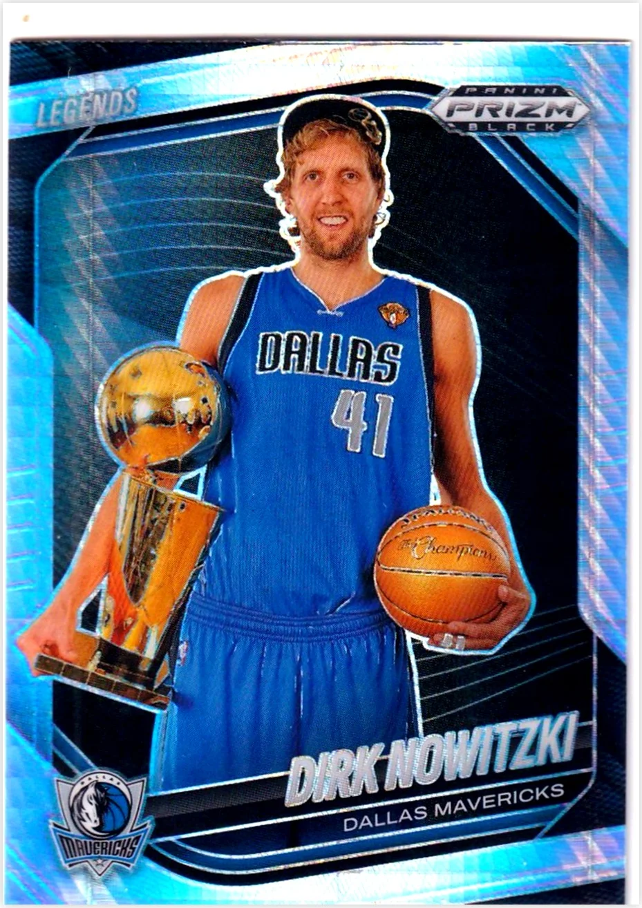 Dirk Nowitzki 2024-25 Panini Prizm Black #253 Hyper basketball card - Front