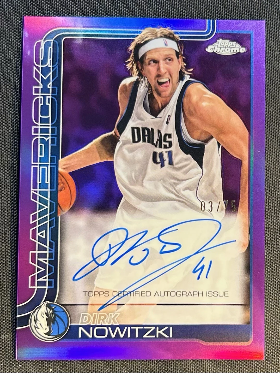 Dirk Nowitzki 2025 Topps Chrome Basketball card