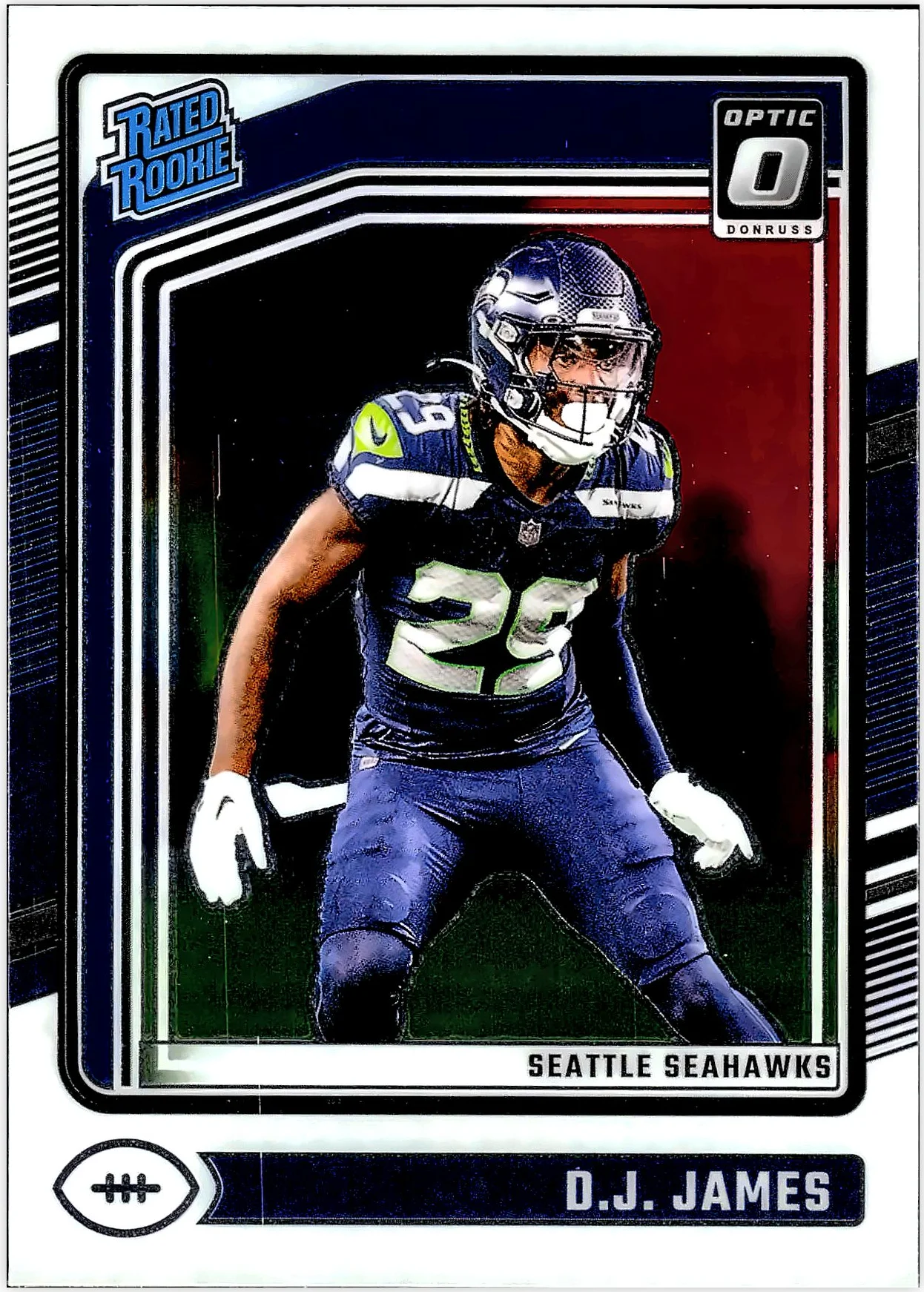 D.J. James 2024 Donruss Optic #222 football rookie card - Front