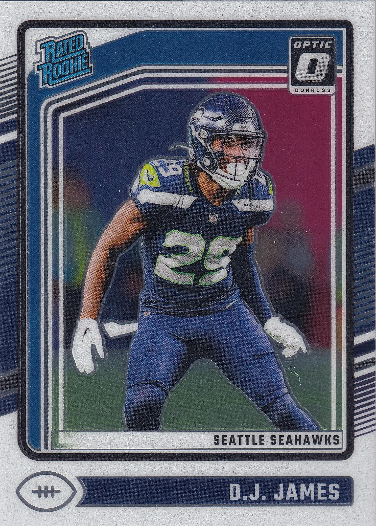 DJ James 2024 Donruss Optic #222 football rookie card - Front