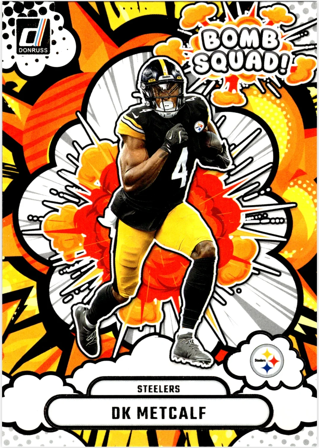 DK Metcalf 2025 Donruss #BS-DMT Bomb Squad football card - Front