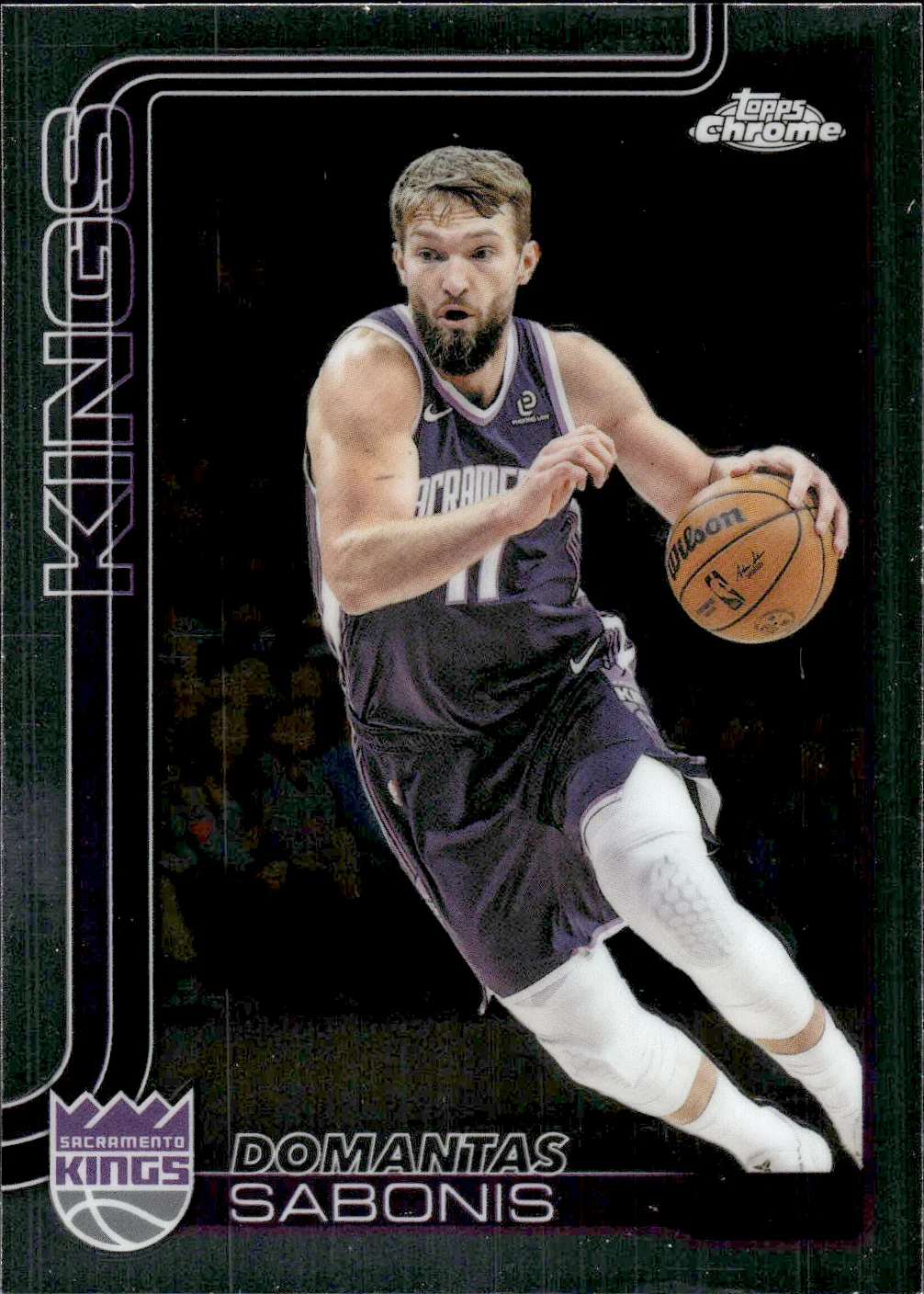Domantas Sabonis #34 2025 Topps Chrome Update Basketball basketball card - Front
