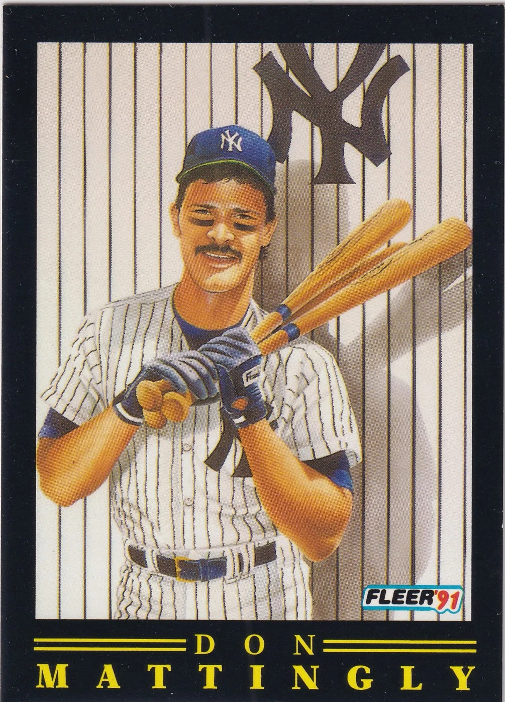 Don Mattingly 1991 Fleer #11 Pro-Visions baseball card - Front