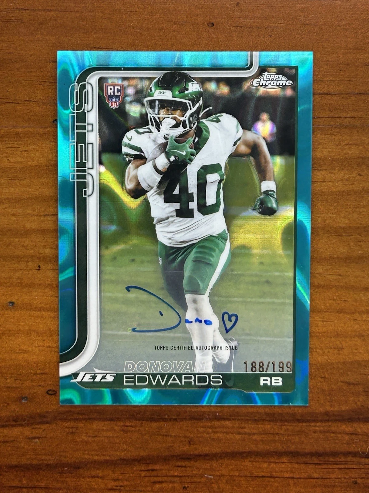 Donovan Edwards 2025 Topps Chrome Football card