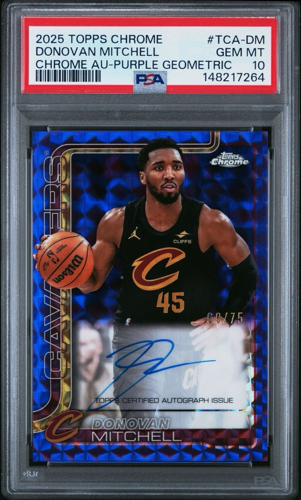Donovan Mitchell 2025 Topps Chrome Basketball card
