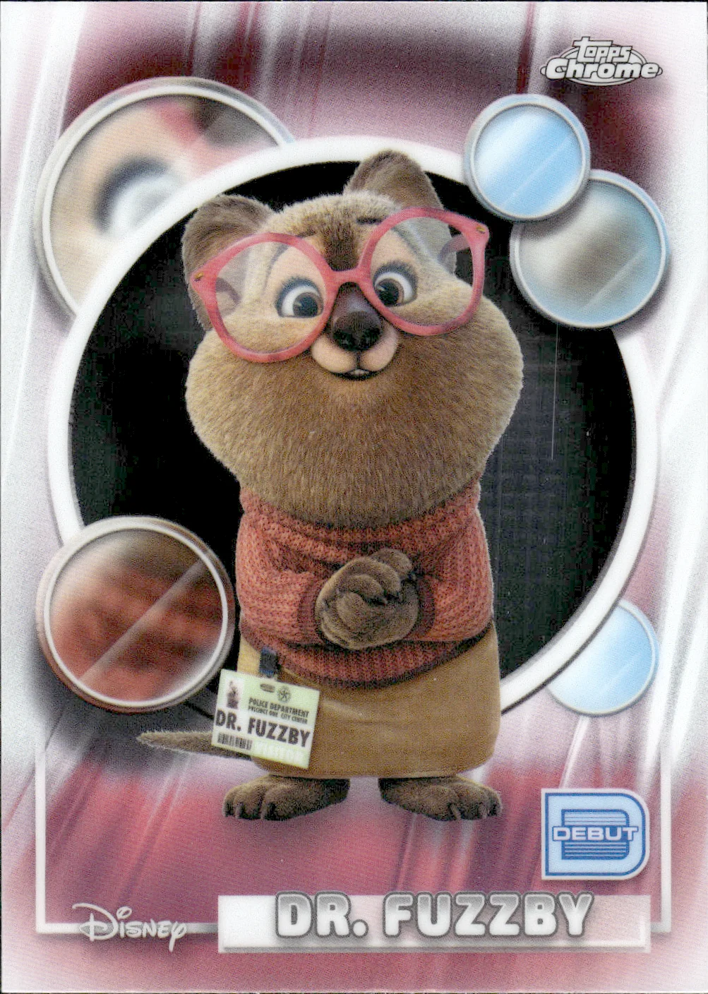 Dr. Fuzzby #72 2026 Topps Chrome Disney trading card - Front