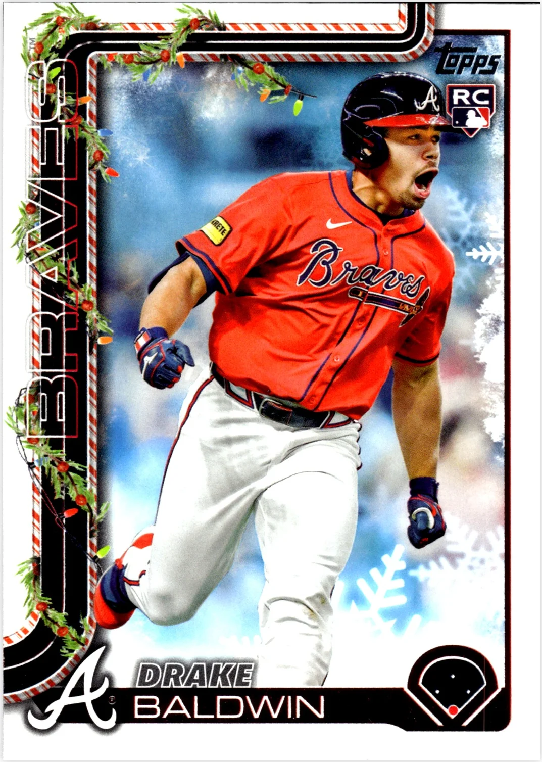 Drake Baldwin 2025 Topps Holiday #H60 baseball rookie card - Front