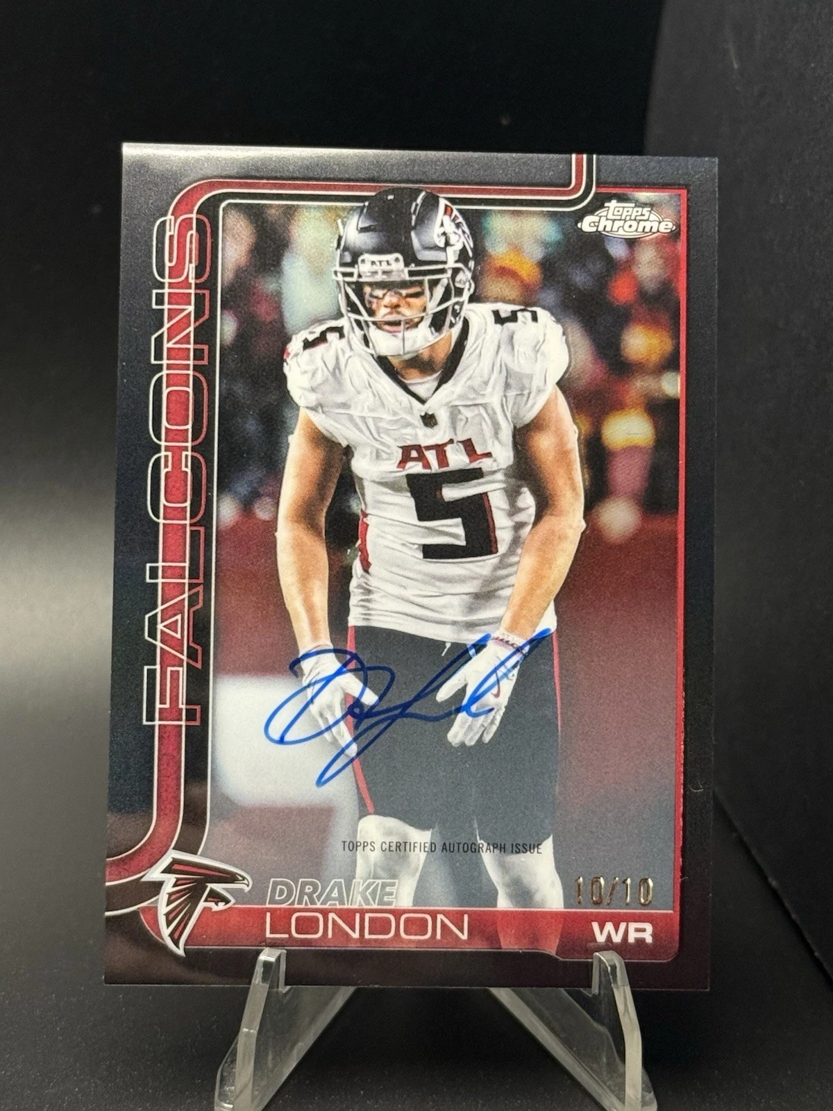 Drake London 2025 Topps Chrome Football card