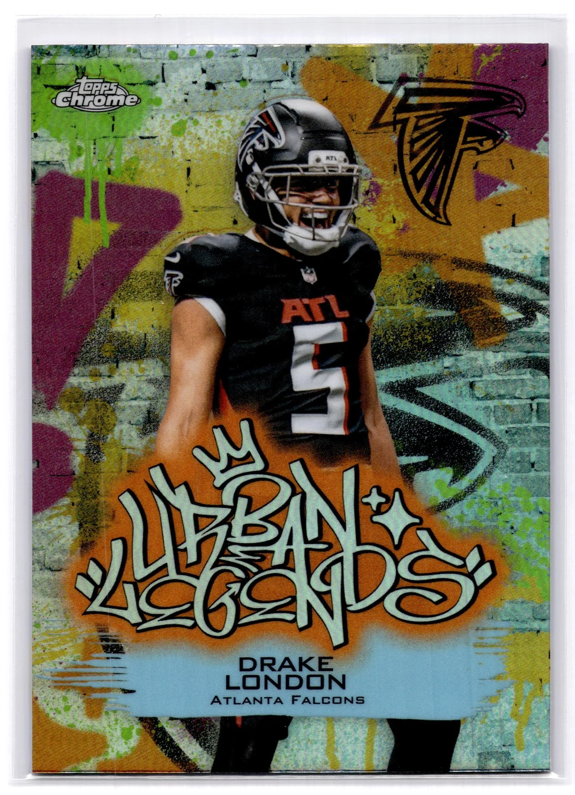 Drake London 2025 Topps Chrome Football card
