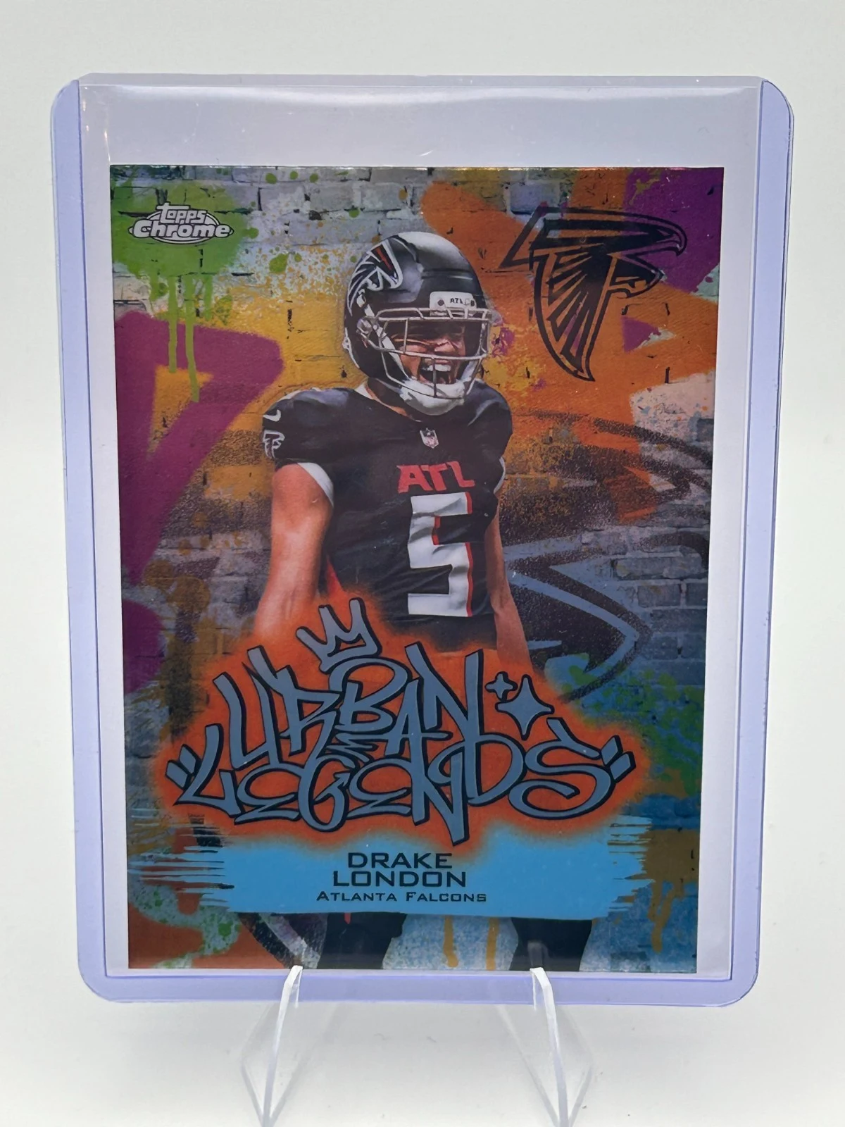 Drake London 2025 Topps Chrome Football card