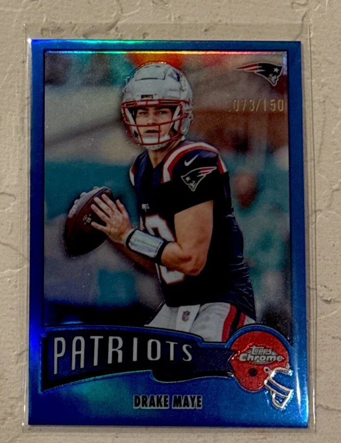 Drake Maye 2025 Topps Chrome Football card