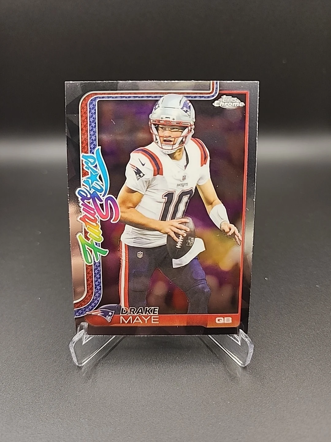 Drake Maye 2025 Topps Chrome Football card