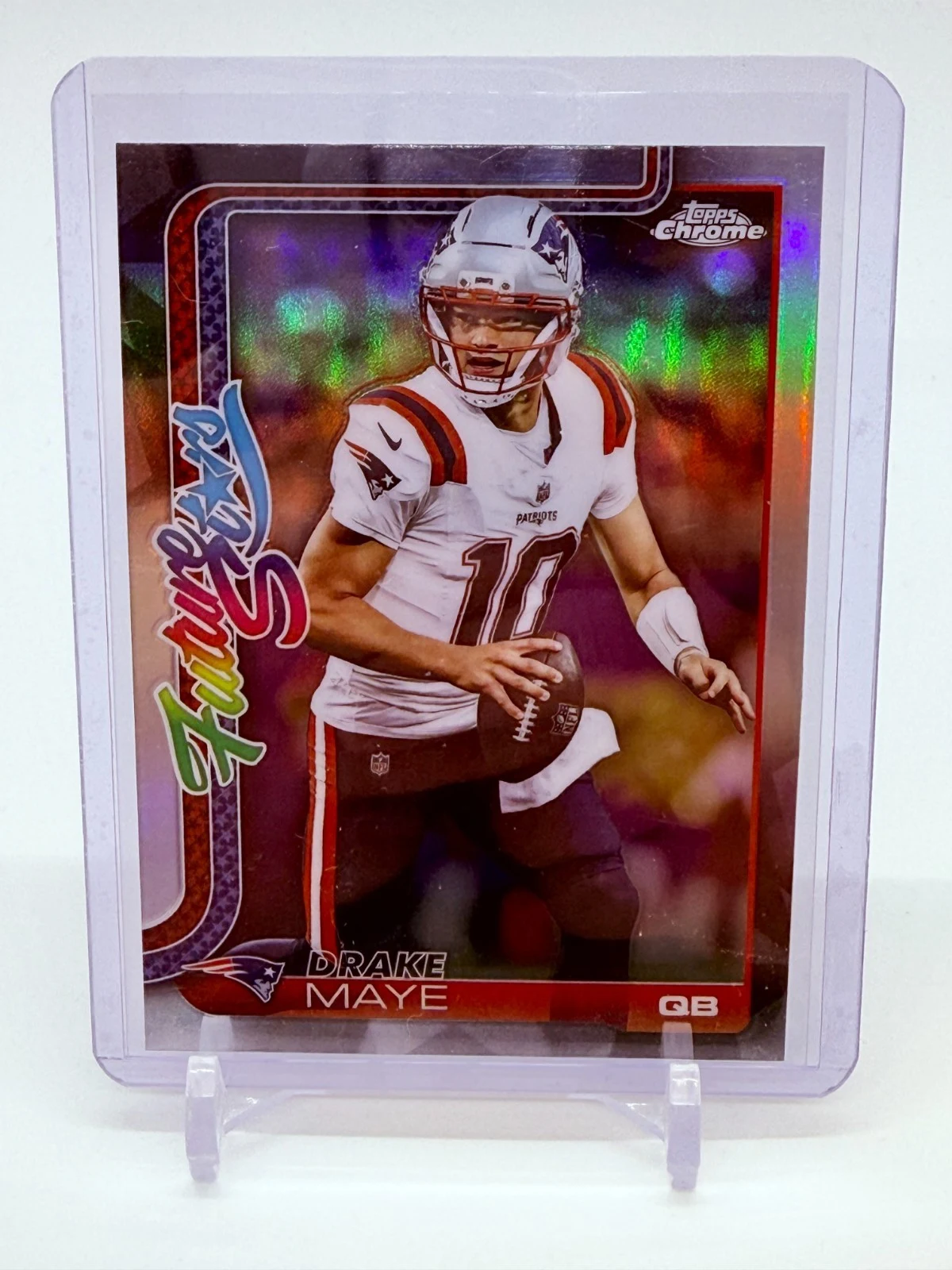 Drake Maye 2025 Topps Chrome Football card