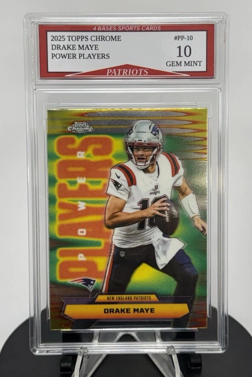 Drake Maye 2025 Topps Chrome Football card