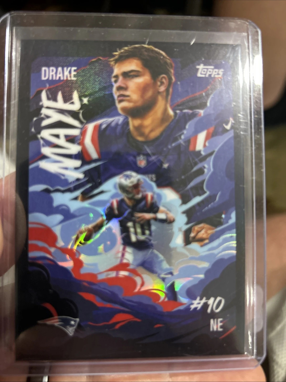 Drake Maye 2025 Topps Chrome Football card