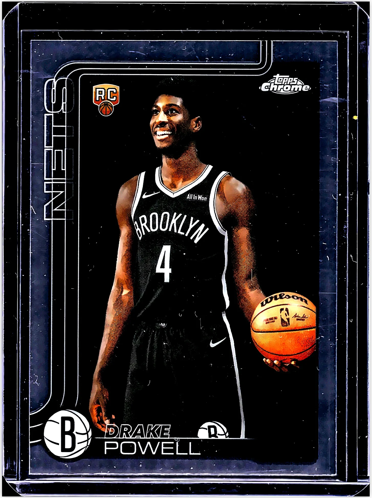 Drake Powell Rookie Card 2025-26 Topps Chrome #272 basketball rookie card - Front