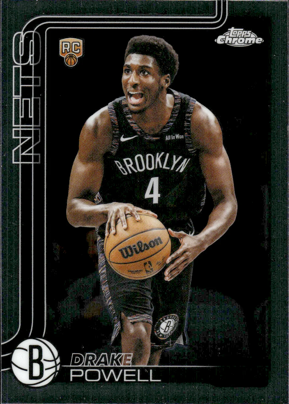 Drake Powell #172 Rookie Card 2025 Topps Chrome Update Basketball basketball rookie card - Front