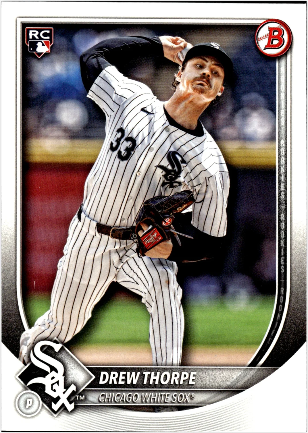 Drew Thorpe 2025 Bowman #8 baseball rookie card - Front