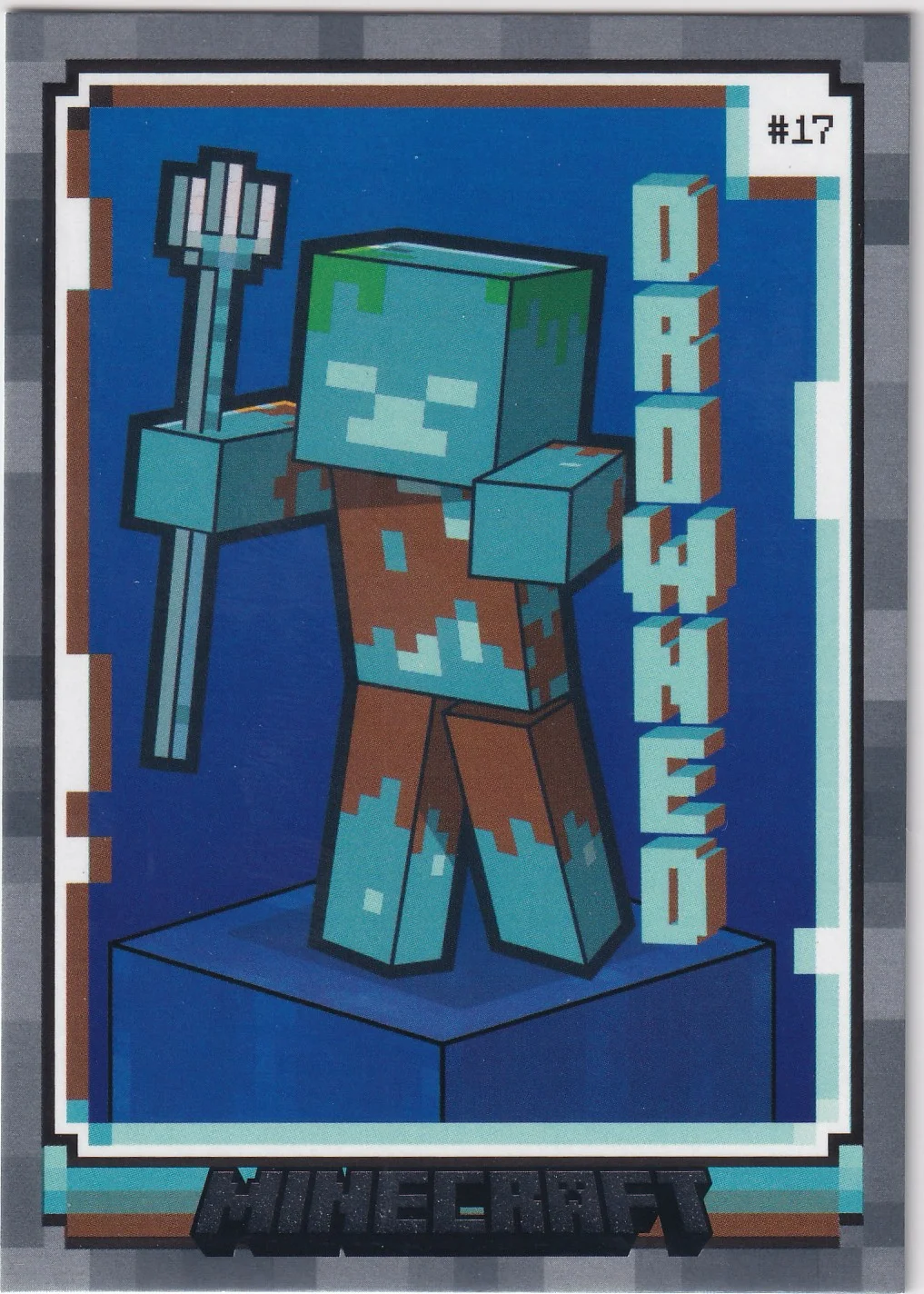 Drowned 2024 Minecraft #17 Character trading card - Front