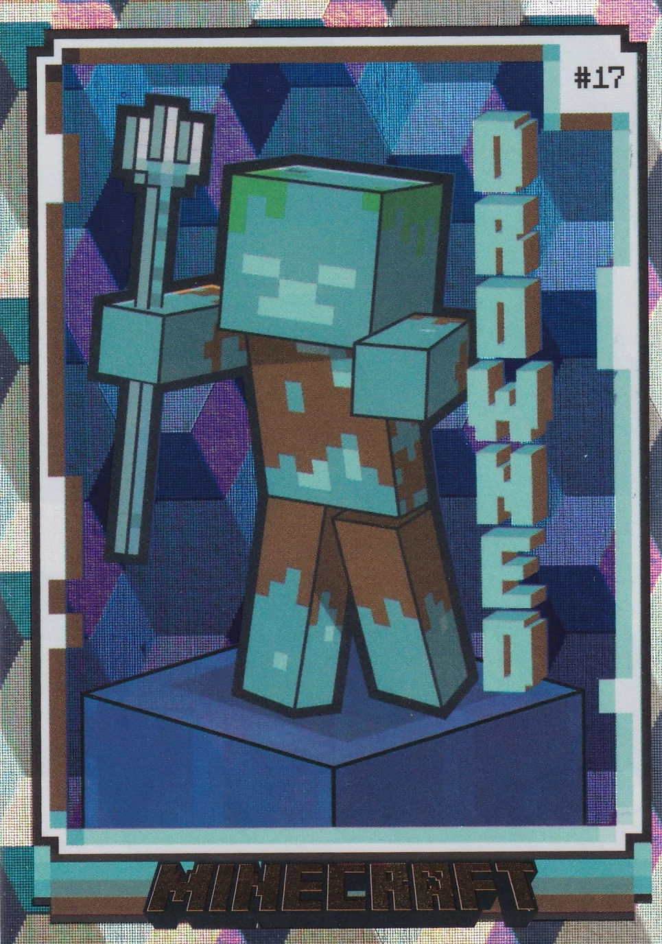 Drowned 2024 Panini Minecraft #17 Cubic Parallel trading card - Front