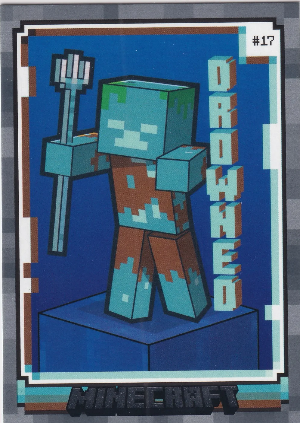 Drowned 2024 Panini Minecraft #17 trading card - Front