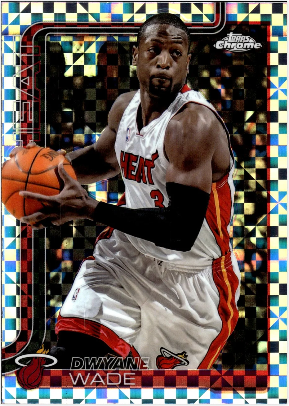 Dwyane Wade 2025-26 Topps Chrome #241 X-Fractor basketball card - Front