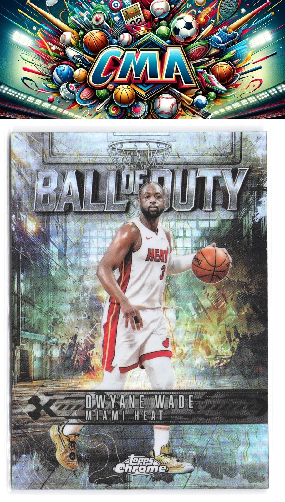 Dwyane Wade 2025 Topps Chrome Basketball card