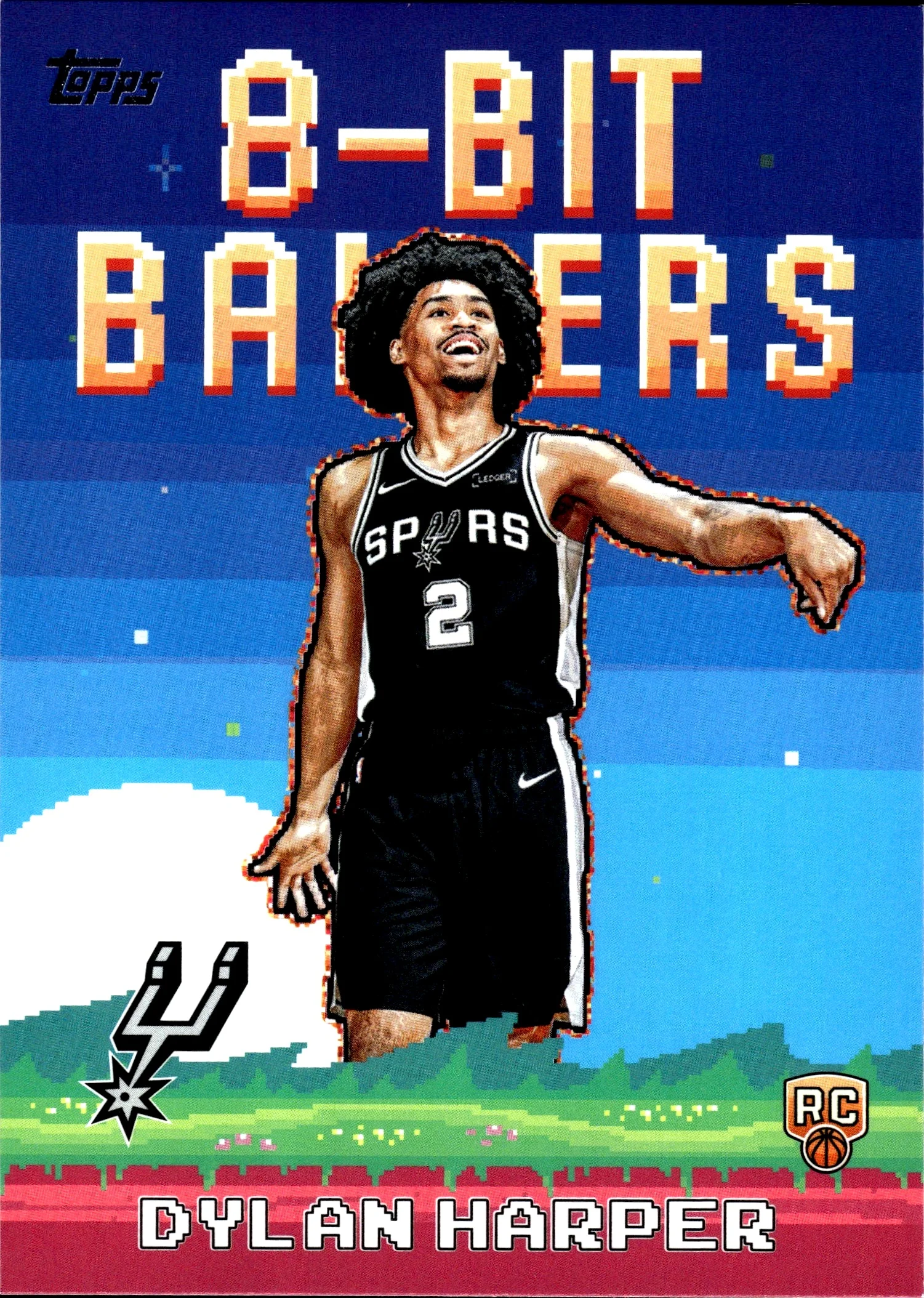 Dylan Harper 2025-26 Topps #8B-32 8-Bit Ballers basketball card - Front