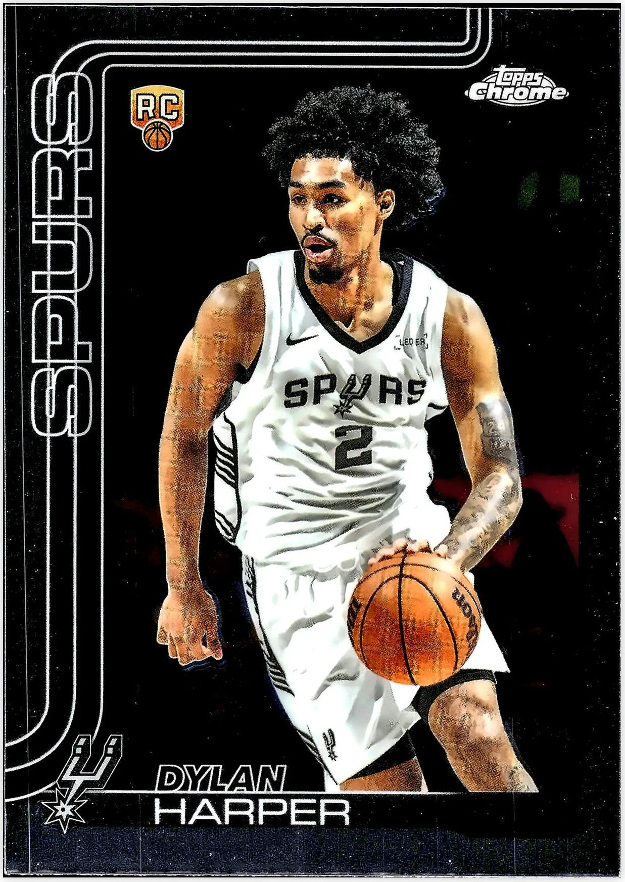 Dylan Harper 2025-26 Topps Chrome #252 basketball rookie card - Front