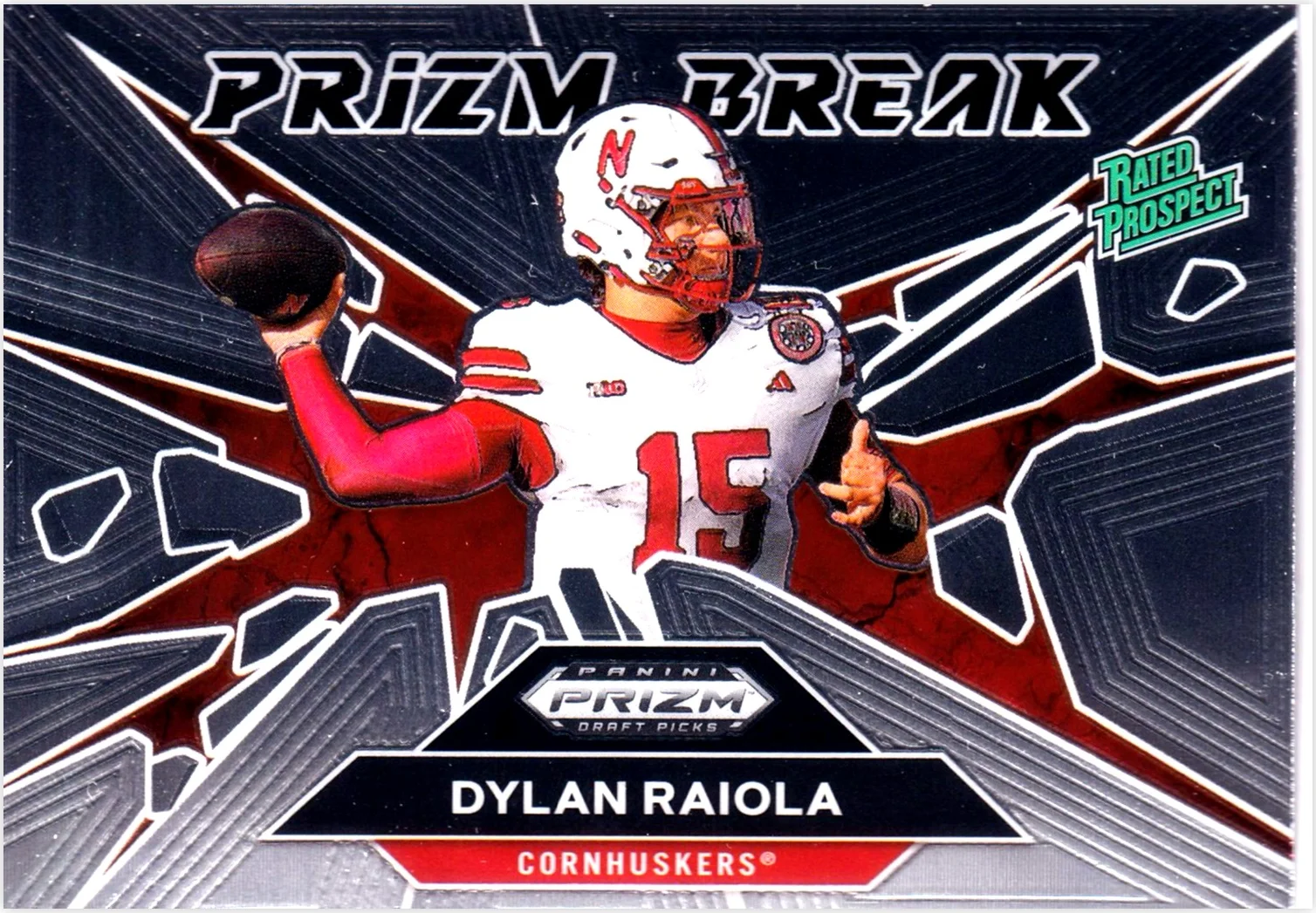 Dylan Raiola 2025 Panini Prizm Draft Picks #2 Prizm Break football card - Front
