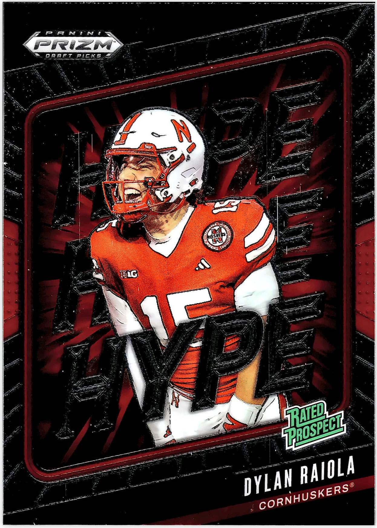 Dylan Raiola 2025 Panini Prizm Draft Picks #23 Hype football card - Front