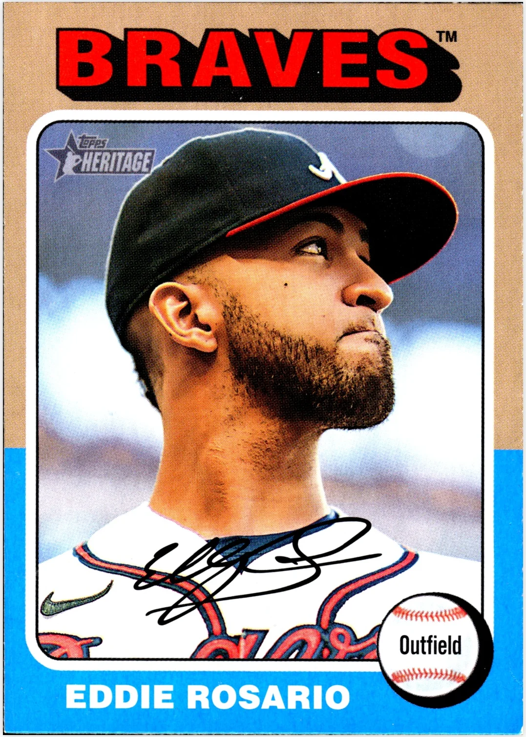 Eddie Rosario 2024 Topps Heritage #343 baseball card - Front