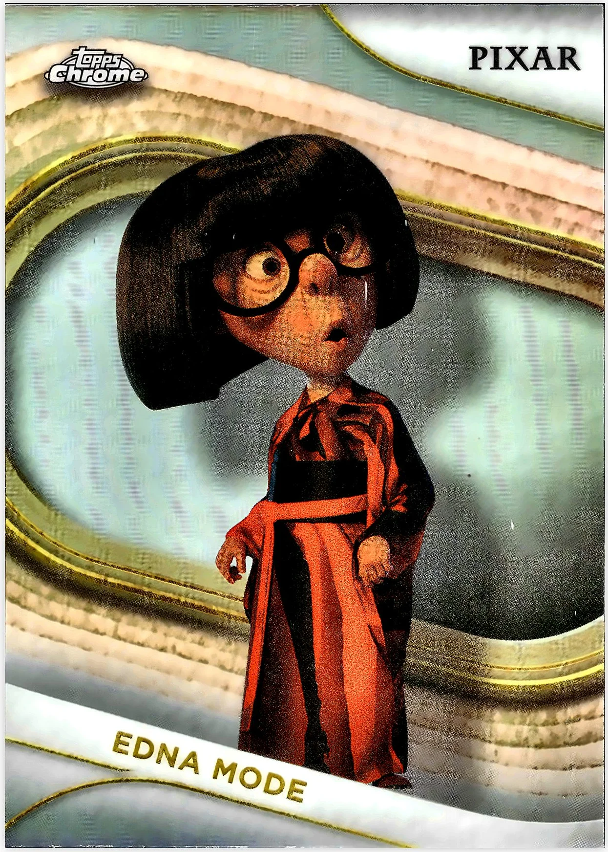 Edna Mode 2025 Topps Chrome Disney #154 Refractor trading card - Front