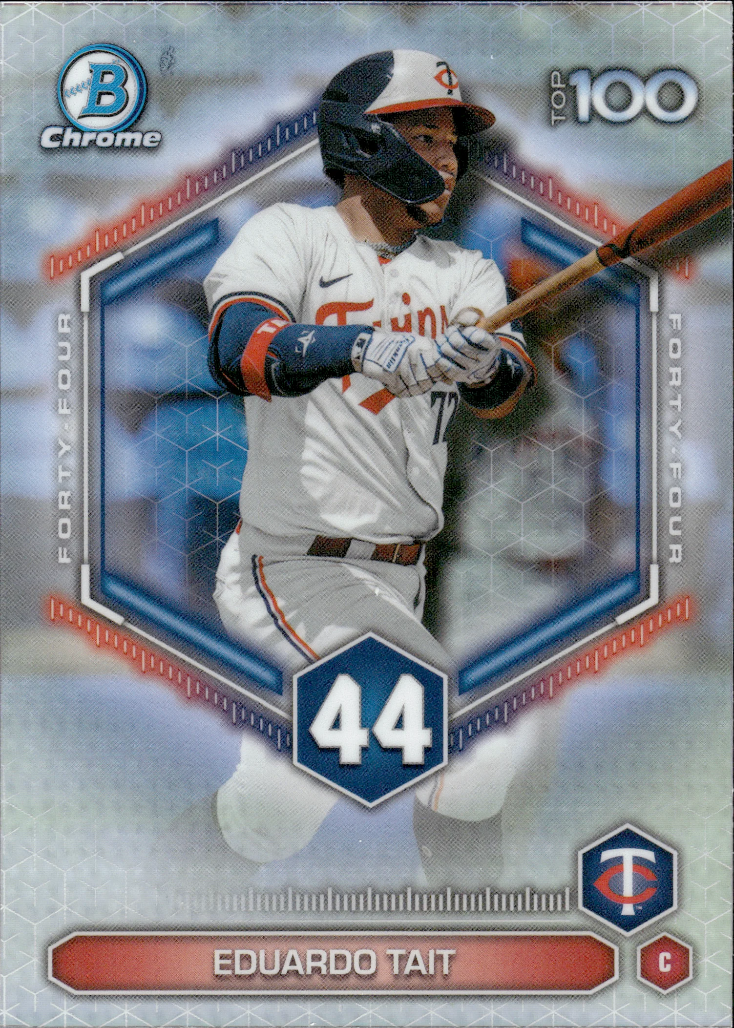 Eduardo Tait #BTP-44 2026 Topps Bowman Chrome Baseball Top 100 baseball card - Front