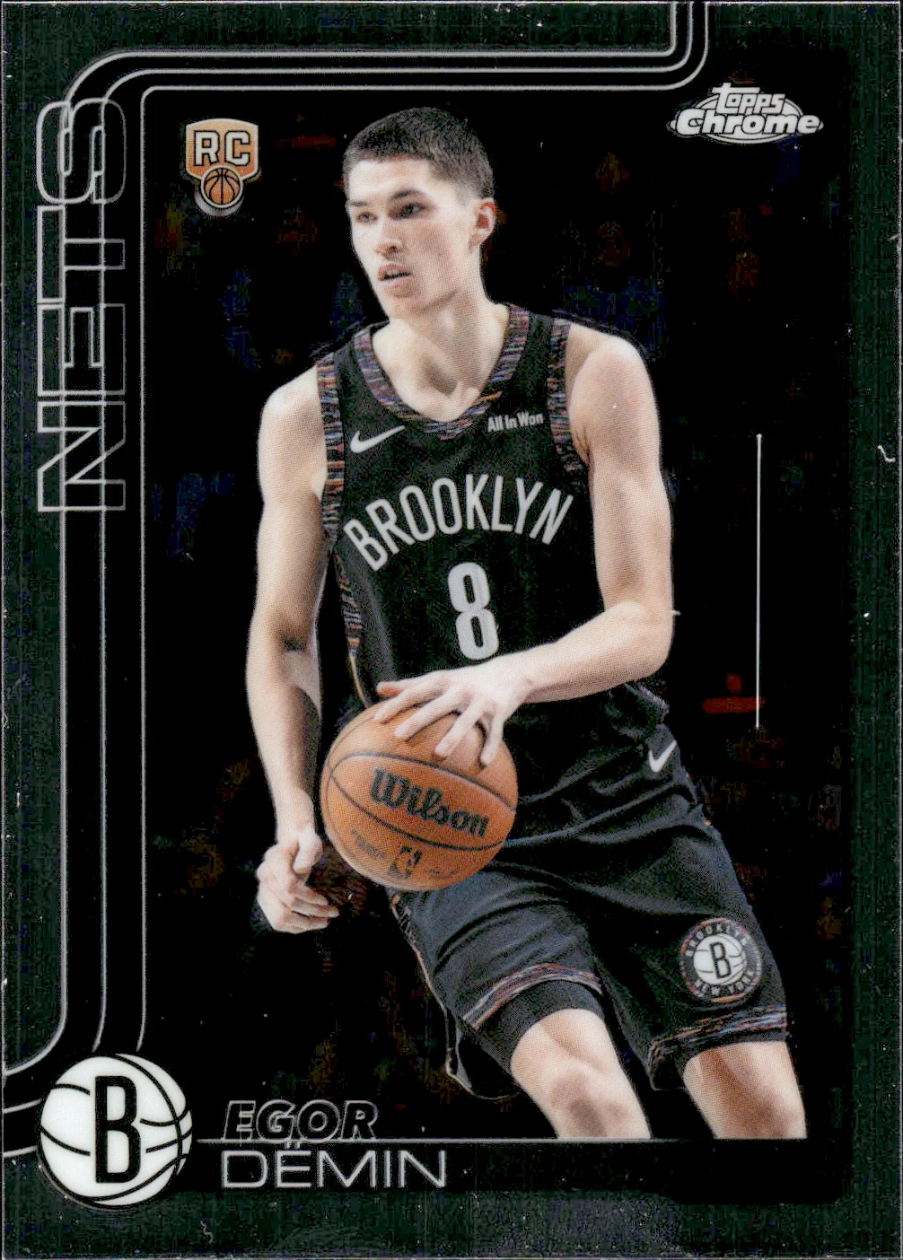 Egor Demin #158 Rookie Card 2025 Topps Chrome Update Basketball basketball rookie card - Front