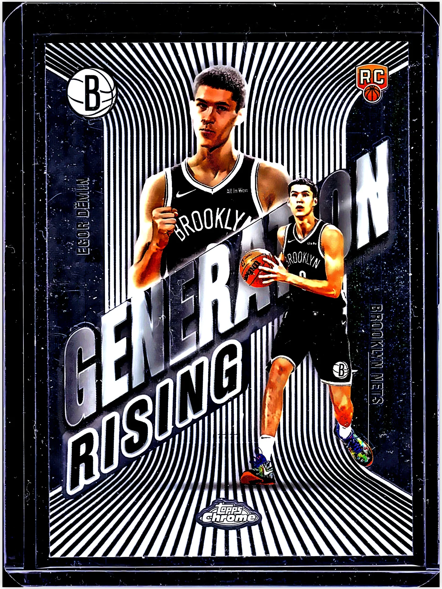 Egor Dëmin 2025-26 Topps Chrome #GR-15 Generation Rising basketball card - Front