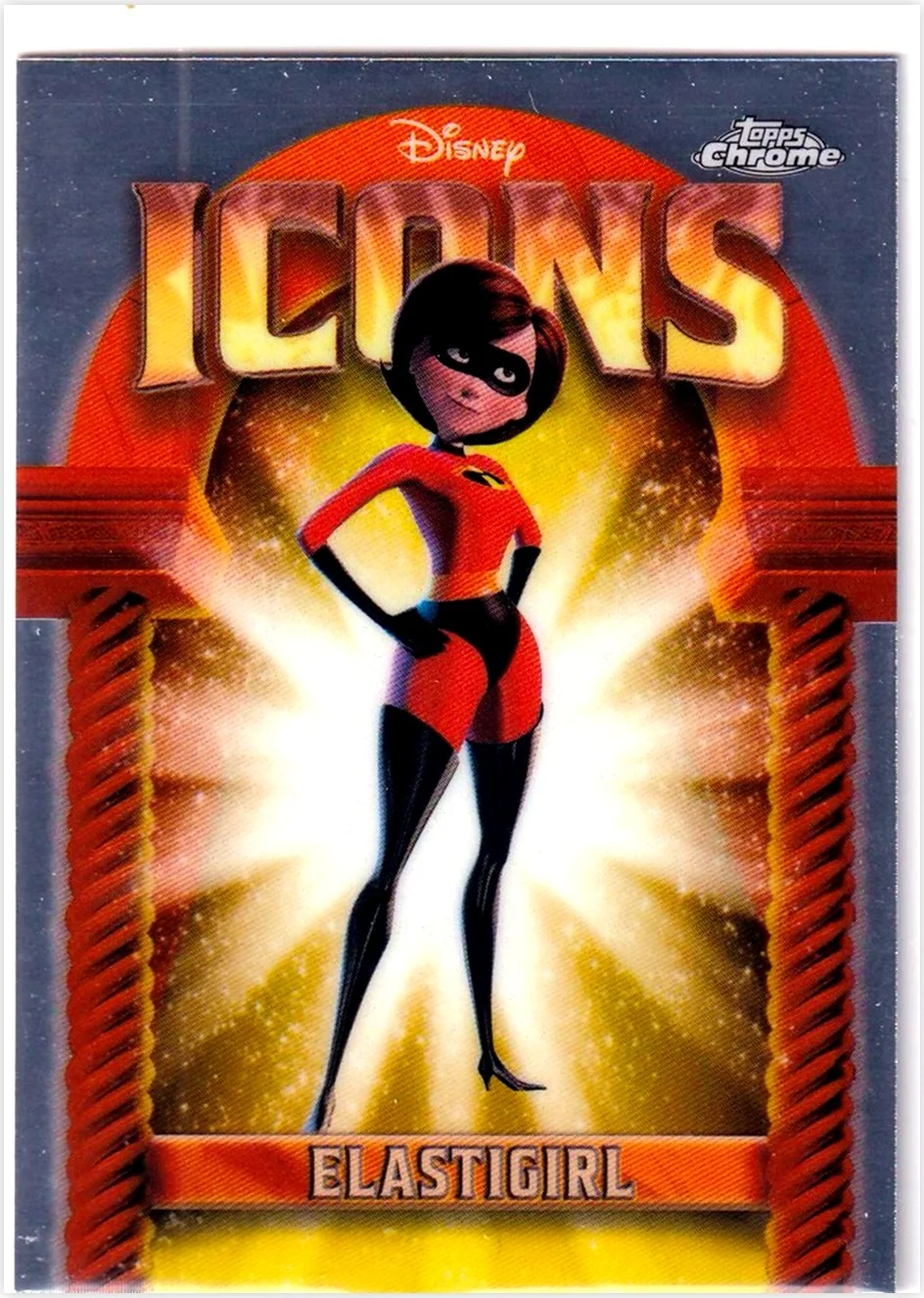 Elastigirl 2025 Topps Chrome Disney #DI-7 Disney Icons trading card - Front